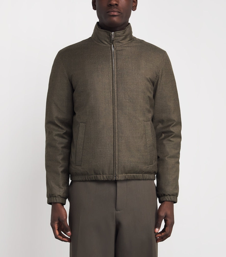 Yves Salomon Down Wool-Silk Storm System Mink-Trim Jacket