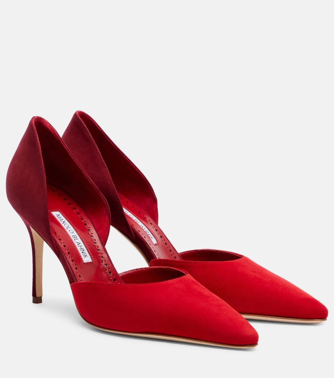 Manolo Blahnik - حذاء تايلربينو 90 بكعب عالٍ من الشمواه