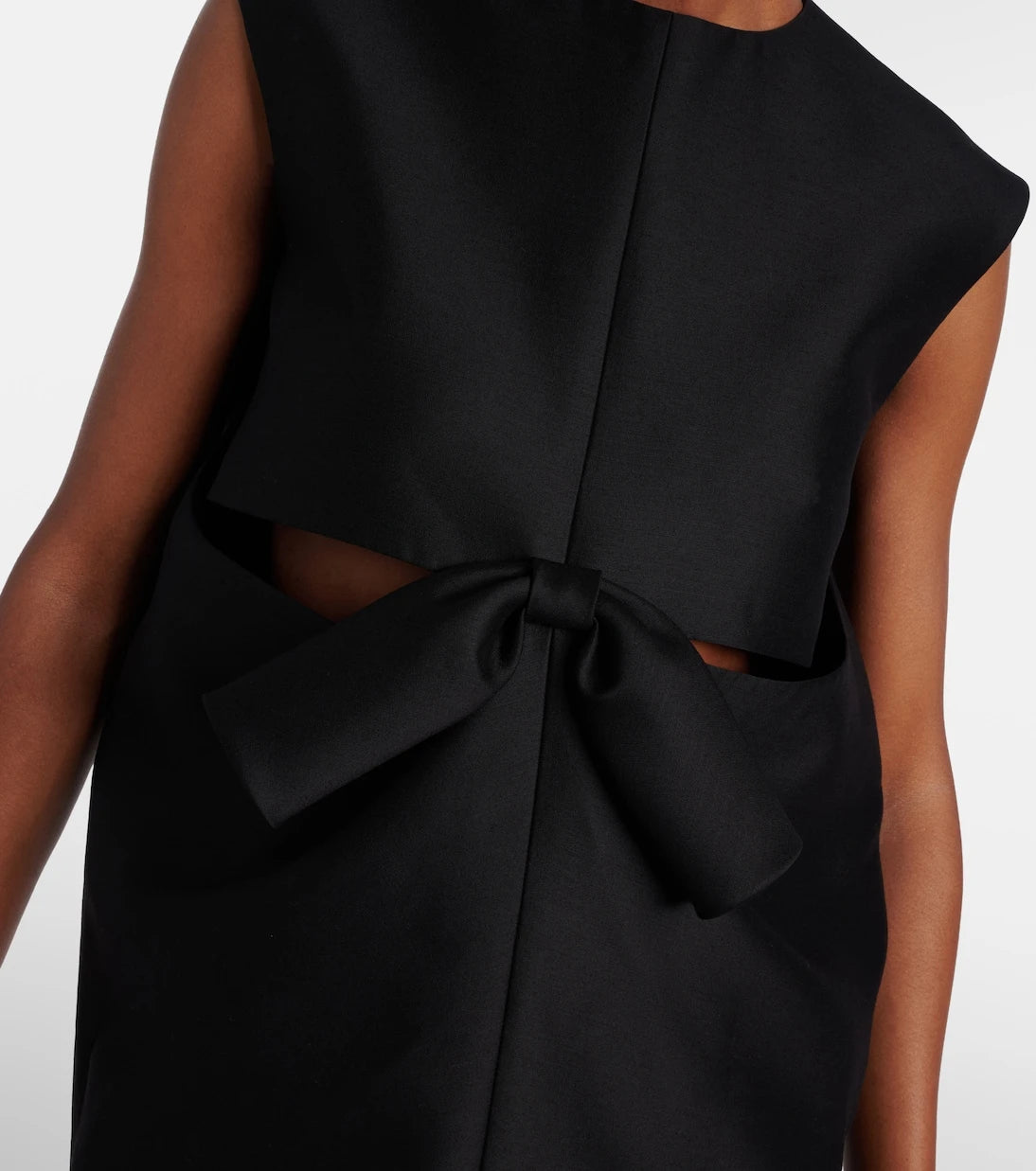 Balenciaga - Cutout crêpe satin midi dress