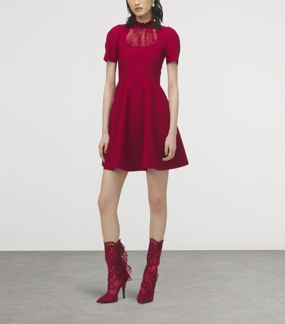 McQueen Lace Panel Mini Dress