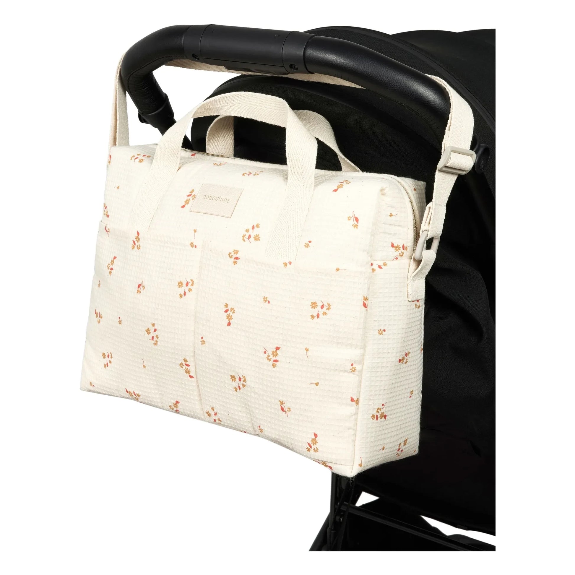 Nobodinoz - Gala Opera lily waterproof diaper bag | Ecru