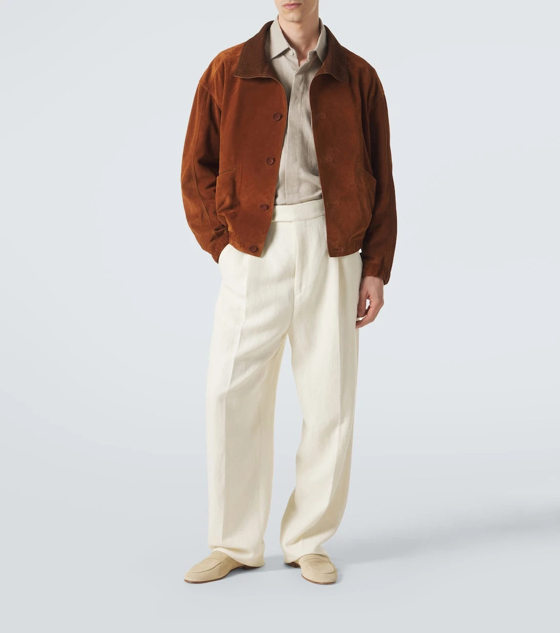 Zegna - جاكيت بومبر من الشمواه