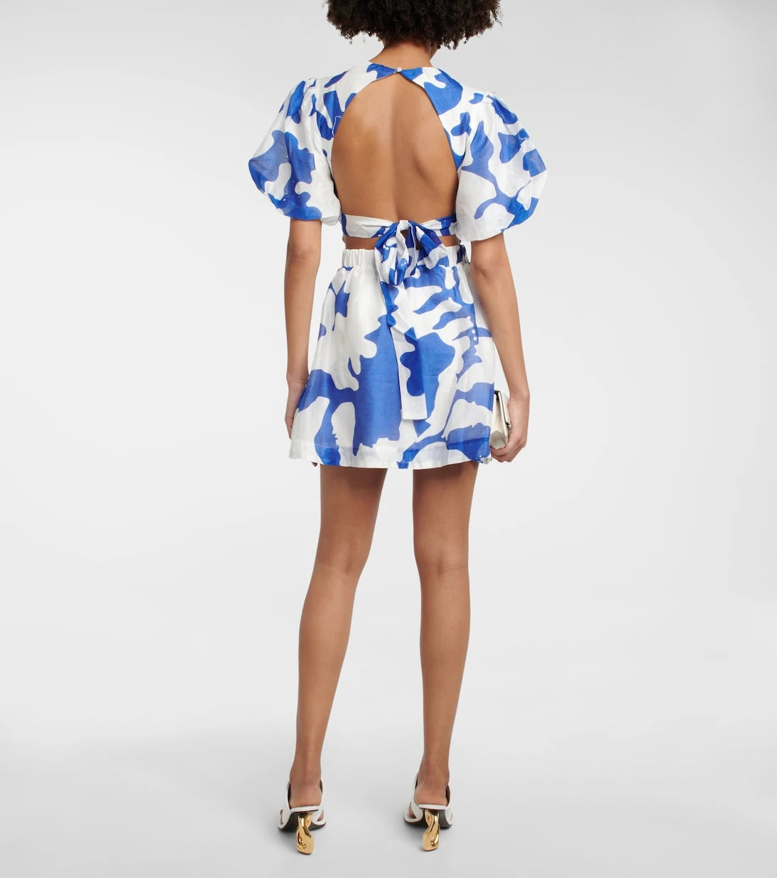 SIR - Vivi printed cotton and silk minidress