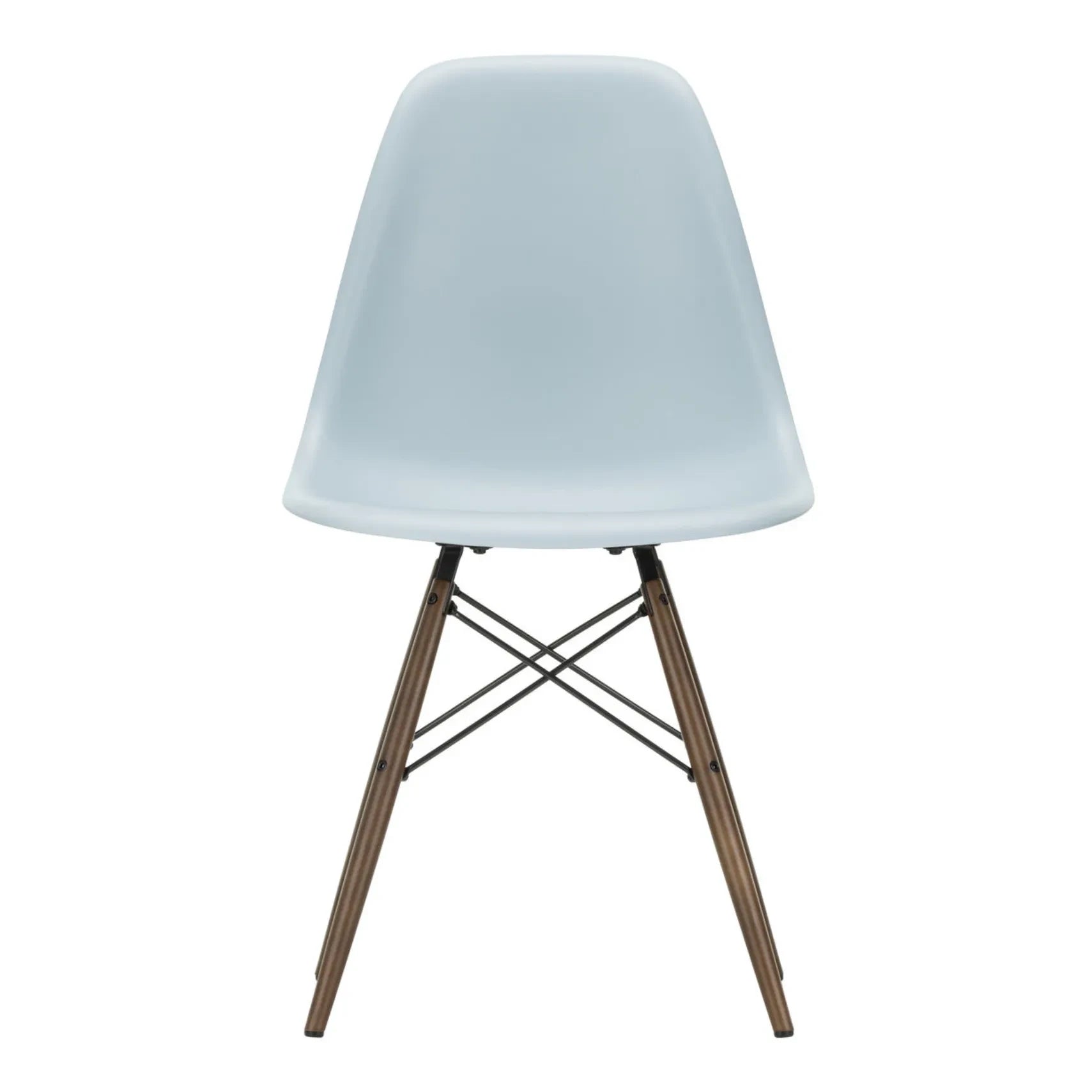 Vitra - DSW plastic chair - maple base - Charles &amp; Ray Eames | Bluish grey