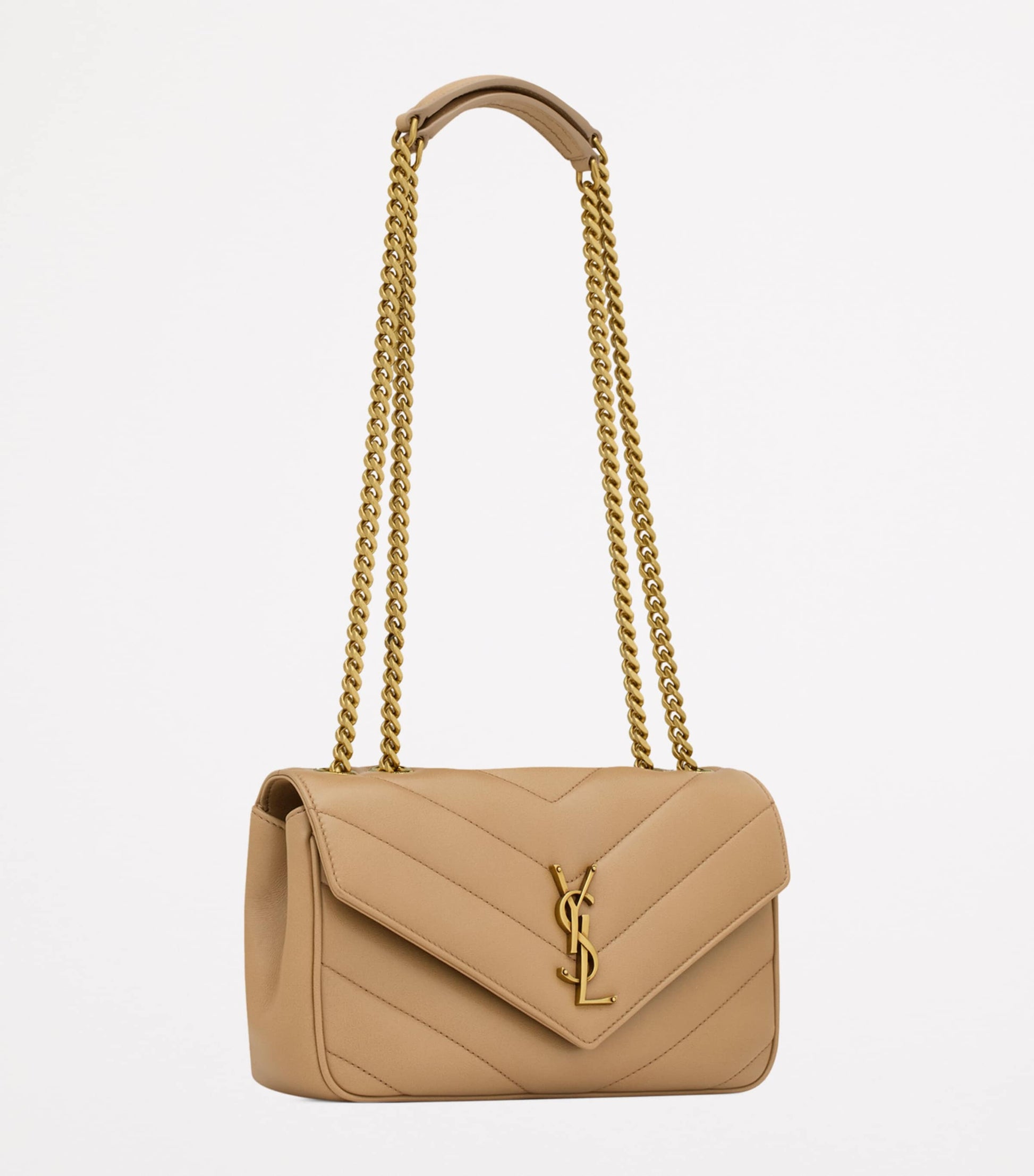 Brown Small Loulou Shoulder Bag