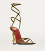 Saint Laurent Brown Silk Opyum Sandals 110