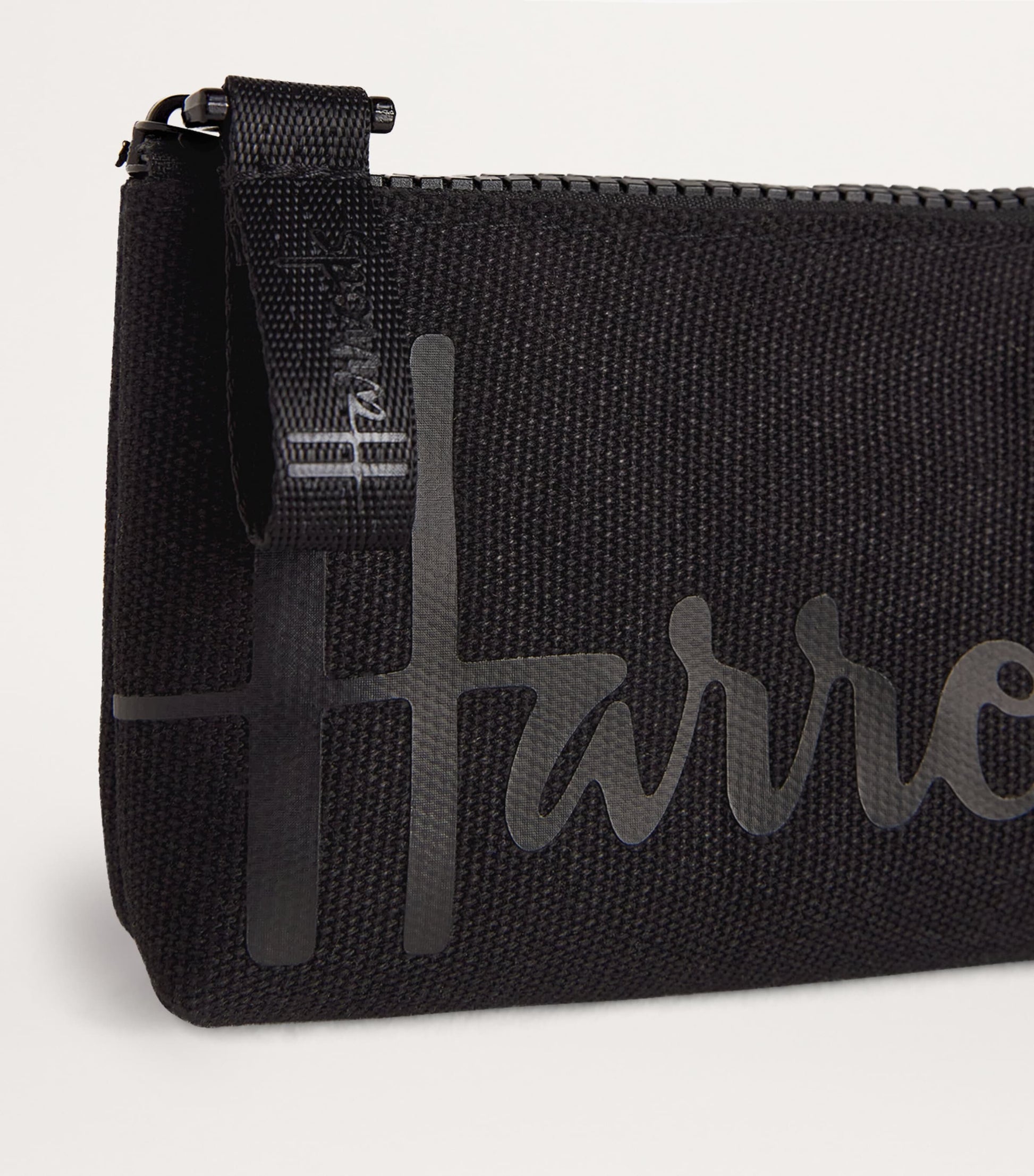 Black Cotton Logo Coin Purse