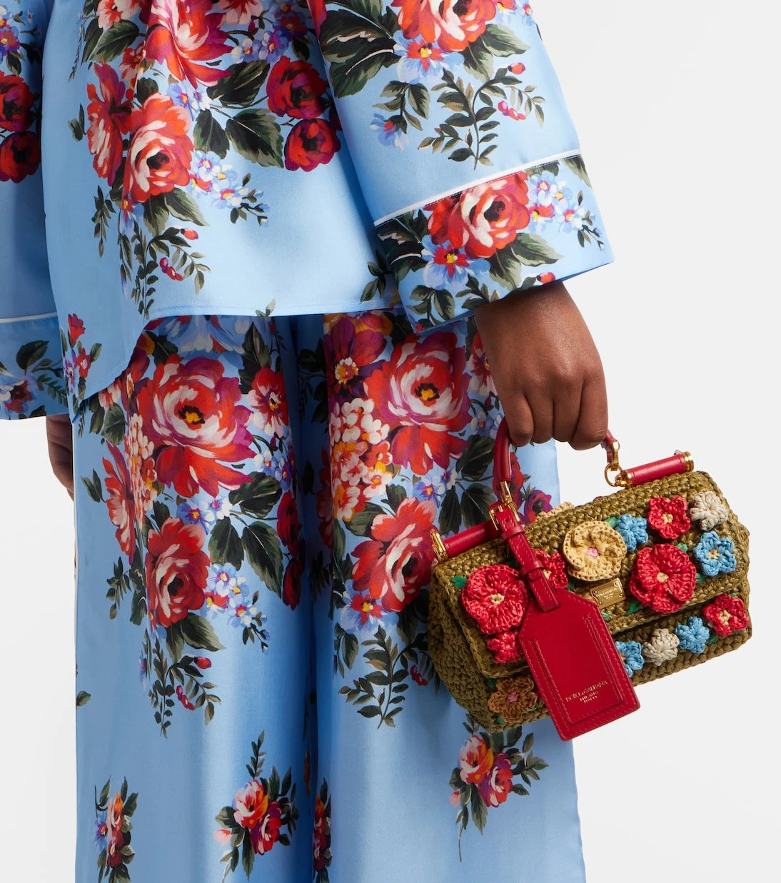 Dolce&Gabbana - My Sicily Mini rafya görünümlü saplı çanta