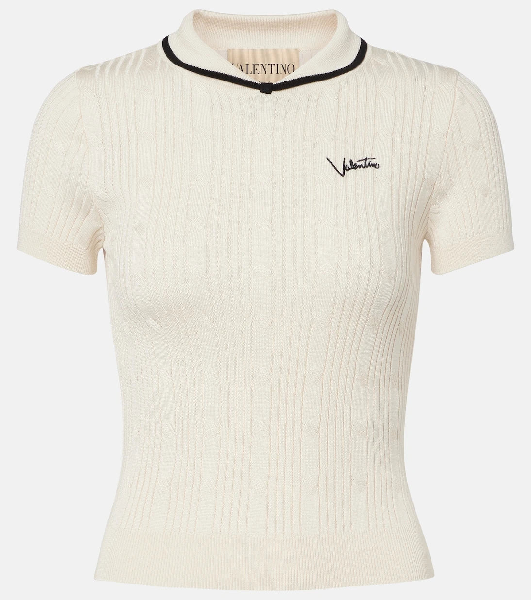 Valentino - Logo cotton-blend top