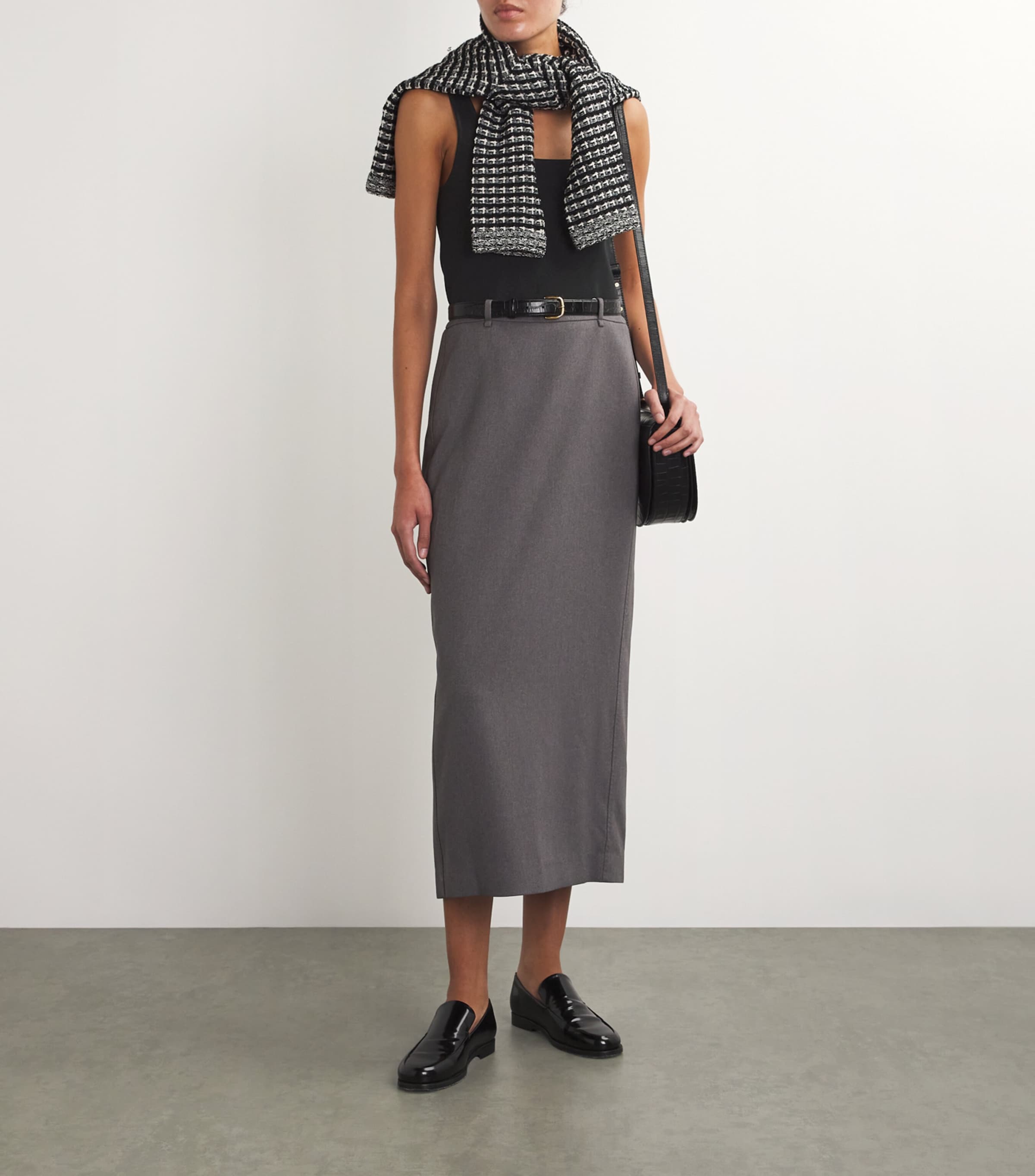 Black Knitted Tank Top