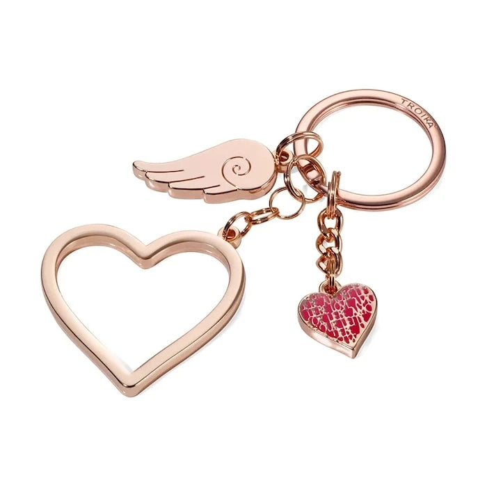 Troika parlatılmış metal anahtarlık 11 x 9,5 x 3,5 cm
