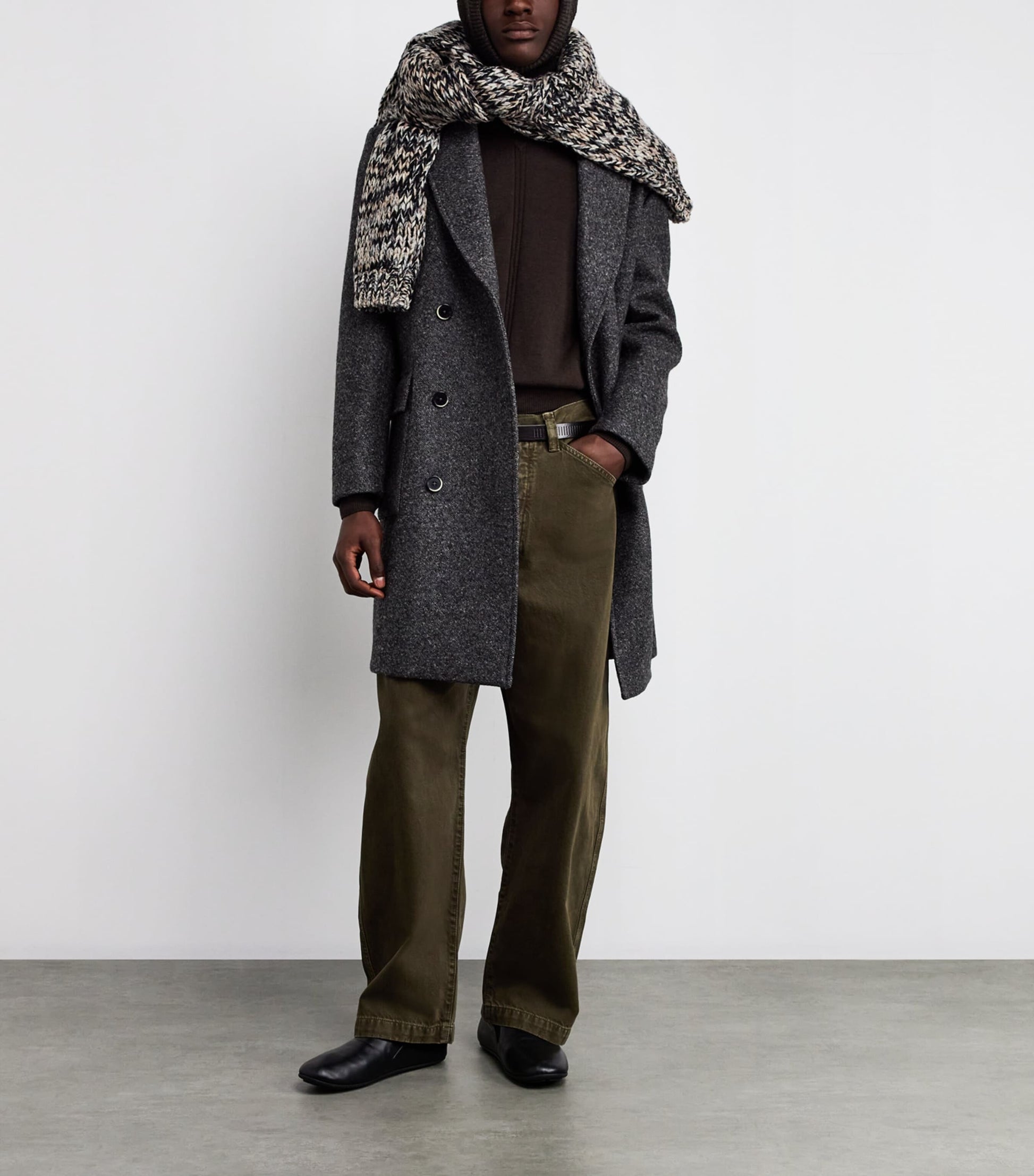 Wool-Blend Knitted Hood