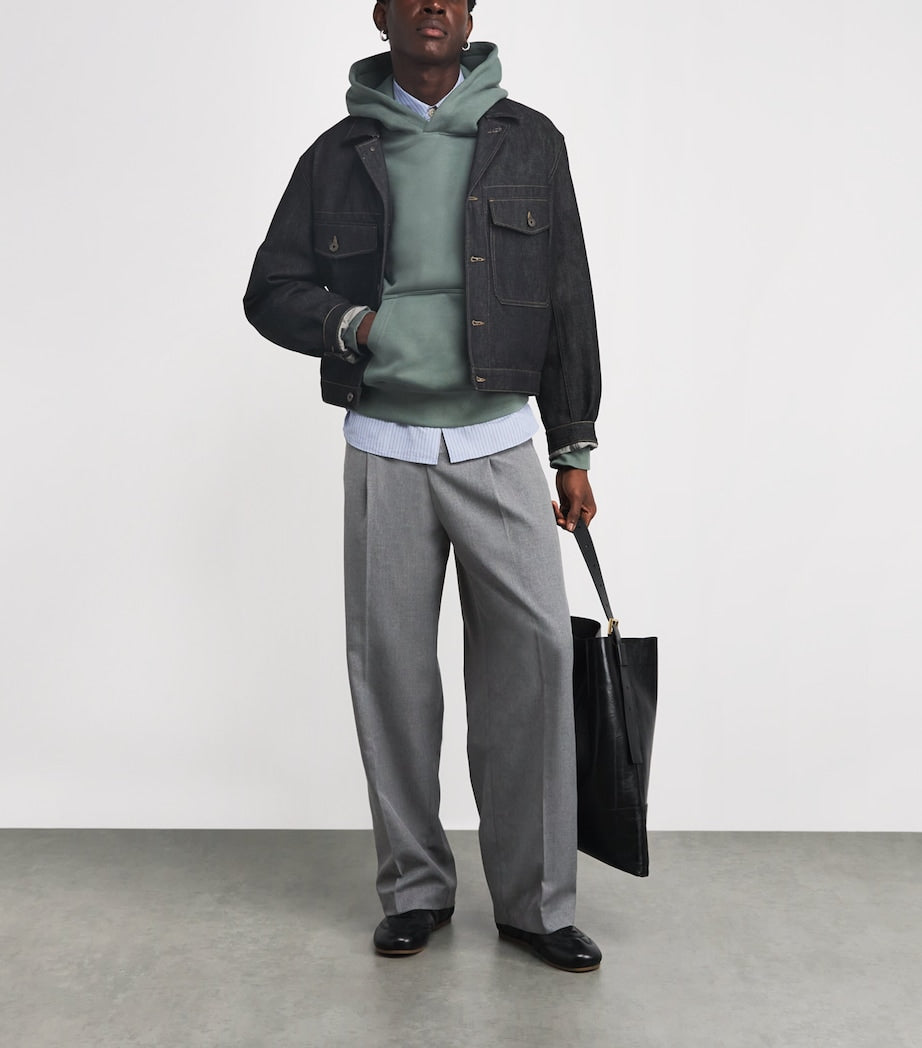 Everyday Wide-Leg Pleated Trousers