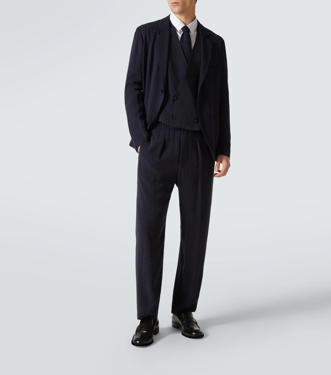Giorgio Armani - Chevron jacquard blazer