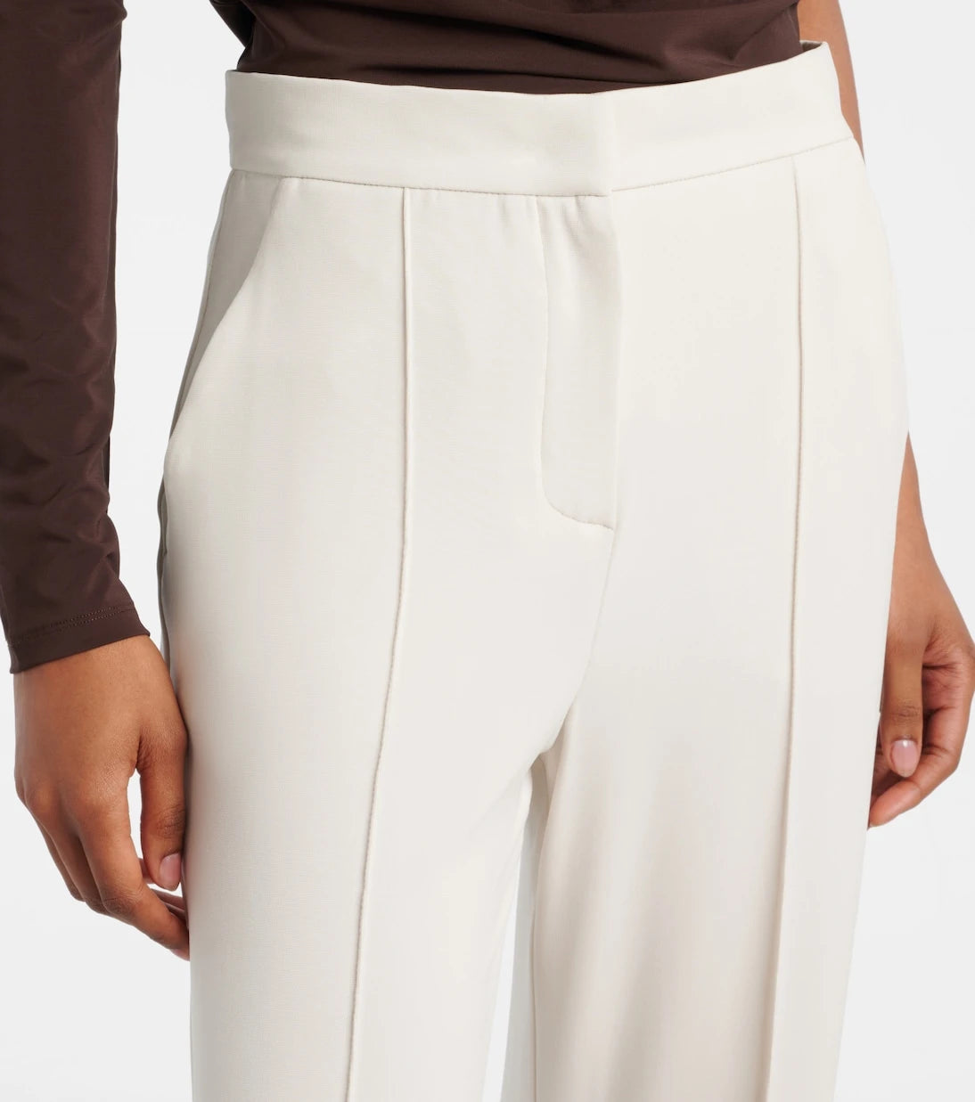 Max Mara - بنطلون جيرسيه ديندا بخصر عالٍ وقصة مستقيمة