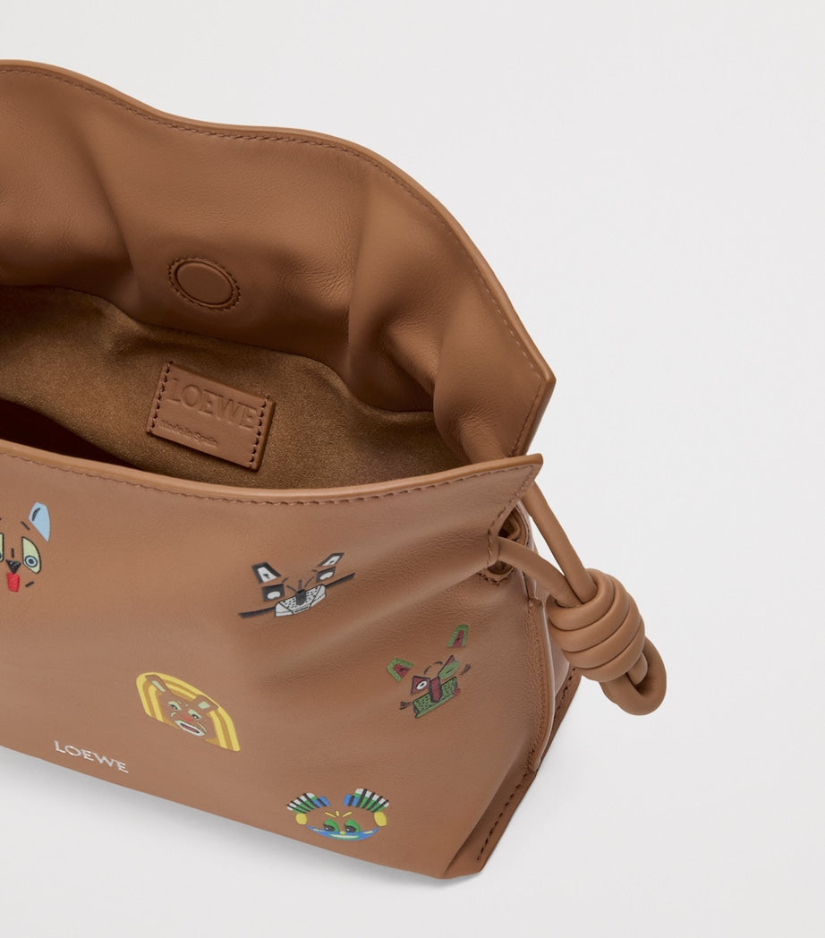 LOEWE x Louis Wain Mini Leather Flamenco Purse