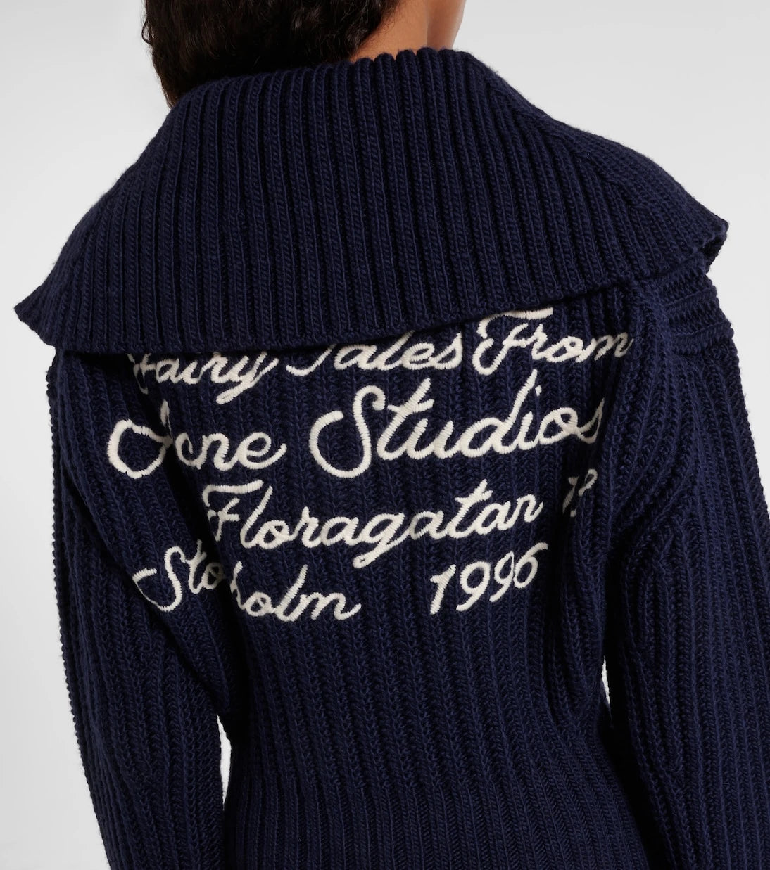 Acne Studios - Embroidered ribbed-knit wool sweater