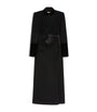 Valentino Black Virgin Wool-Cashmere Bow Overcoat