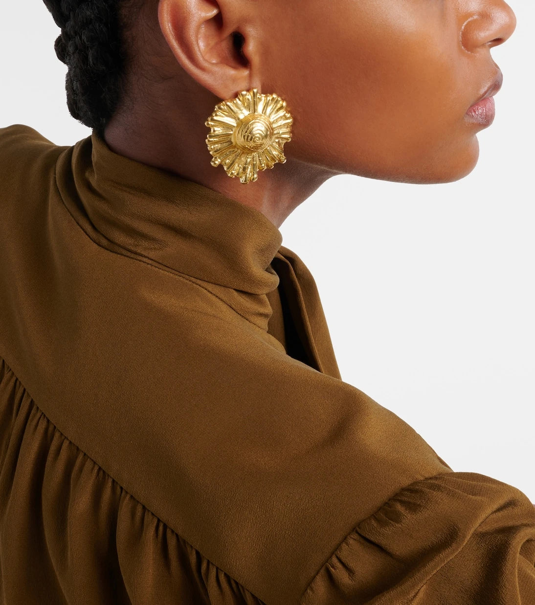Ysso - Ilios 24kt gold-plated earrings
