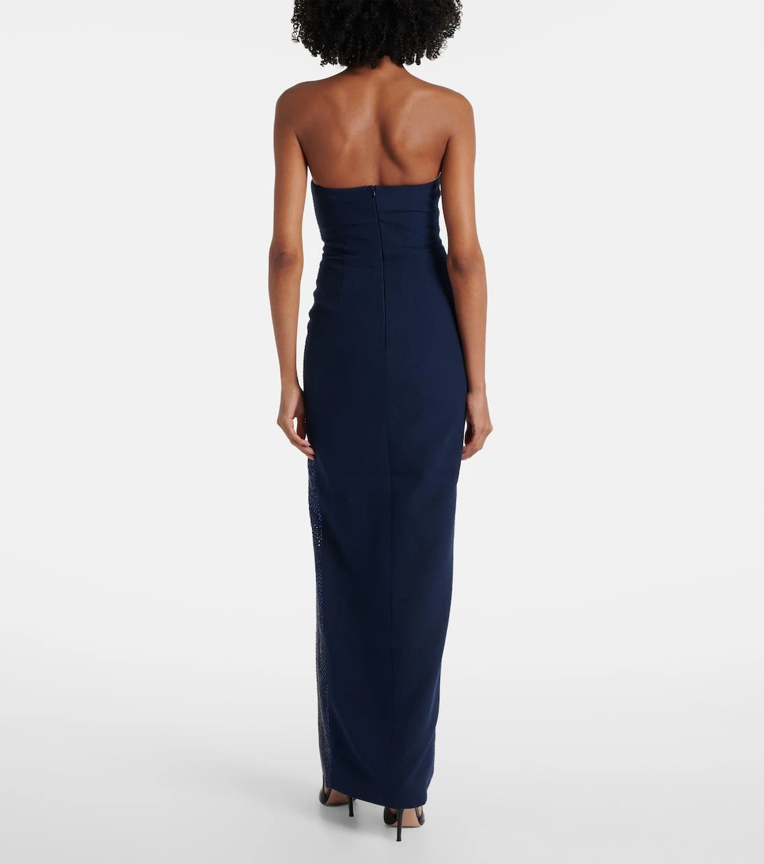 Roland Mouret - Embellished strapless crêpe gown