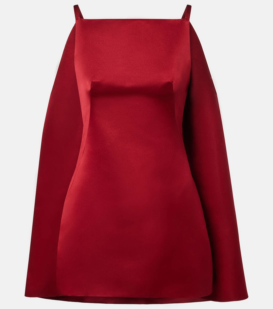 Givenchy - Sliced caped silk duchess satin minidress