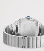 Large Steel Santos de Cartier Watch 39.8mm