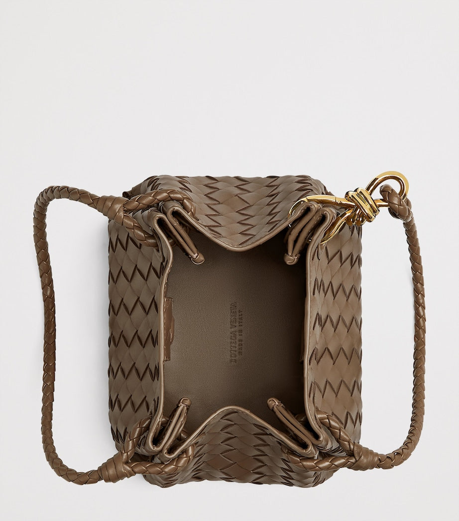 Small Leather Intrecciato Parachute Shoulder Bag