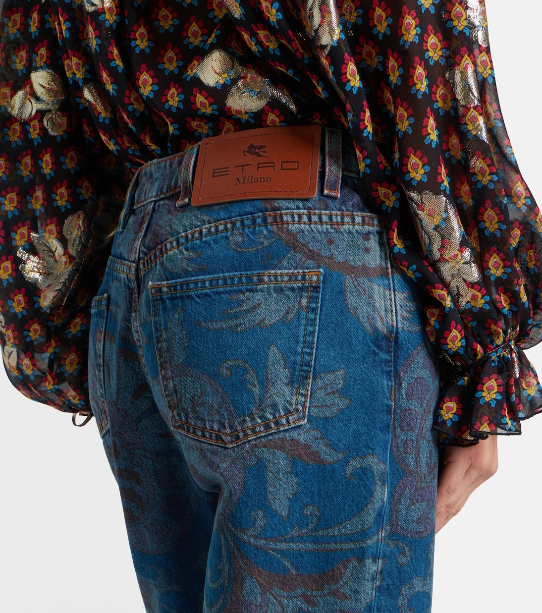 Etro - Floral flared jeans