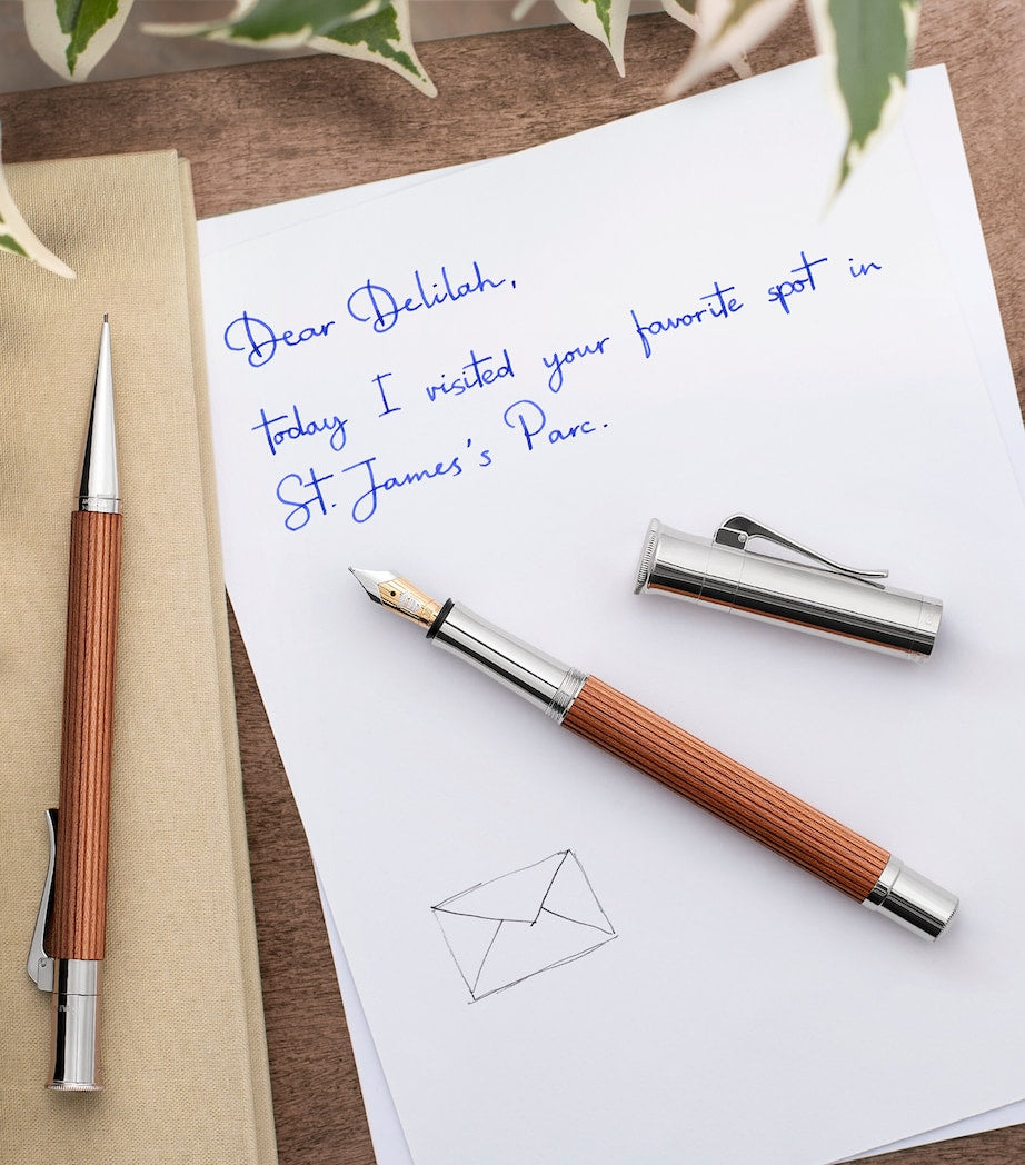 Graf von Faber-Castell Wood and Platinum-Plated Classic Propelling Ballpoint Pen