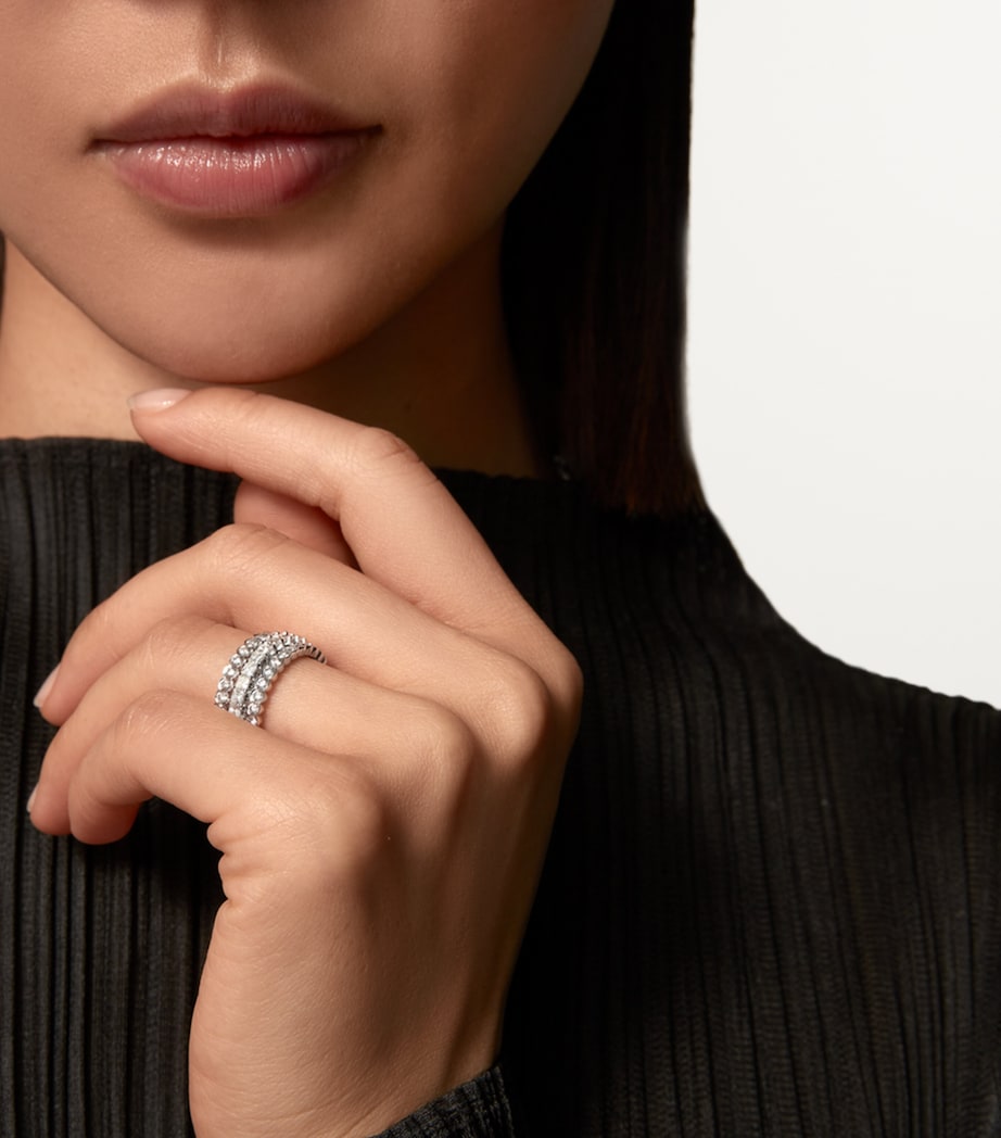 Cartier White Gold and Diamond Broderie de Cartier Ring