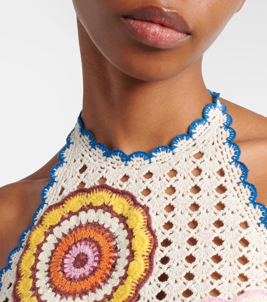 Alémais - Elma crochet embroidered cotton crop top
