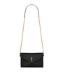 Saint Laurent Black Cassandre Chain Pouch