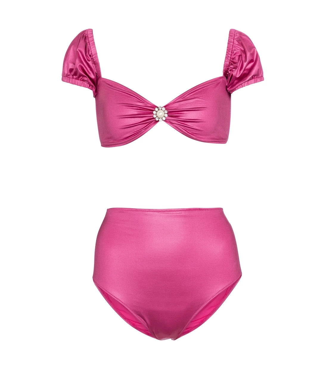 Alessandra Rich - Embellished off-shoulder bikini
