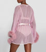 Silk Marabou Feather-Trimmed Diana Robe