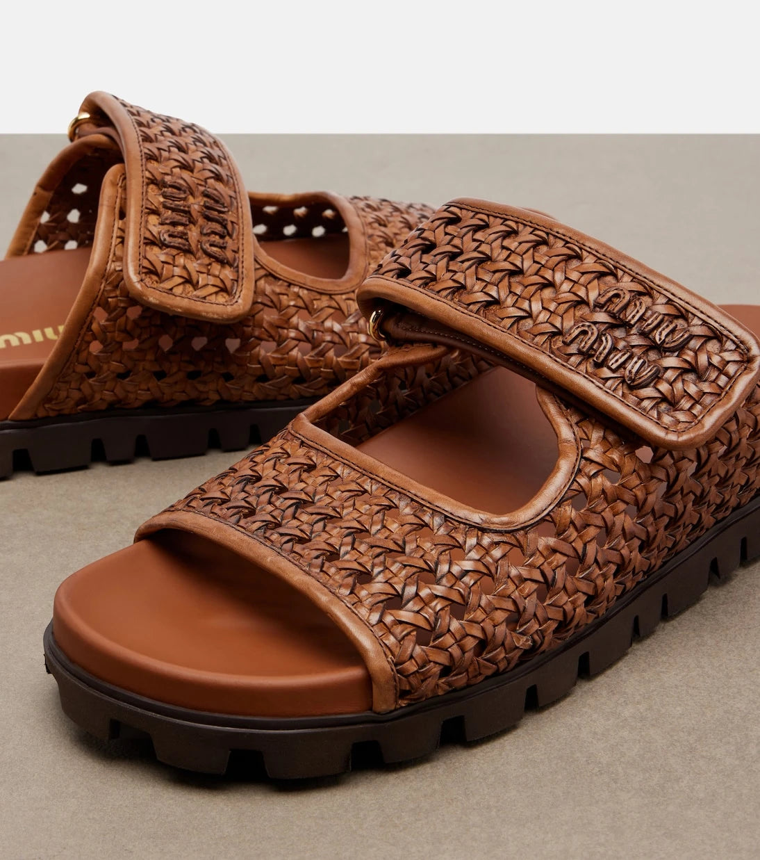Miu Miu - Woven leather sandals