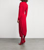Lemaire Red Pocket-Detail Cowl-Neck Midi Dress