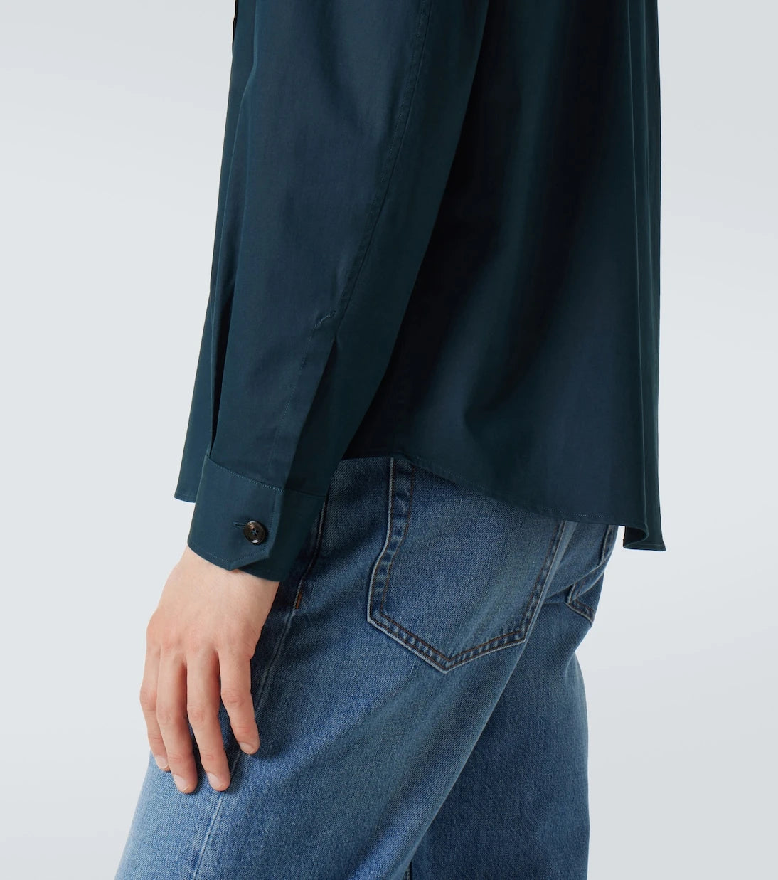 Zegna - قميص علوي من مزيج القطن