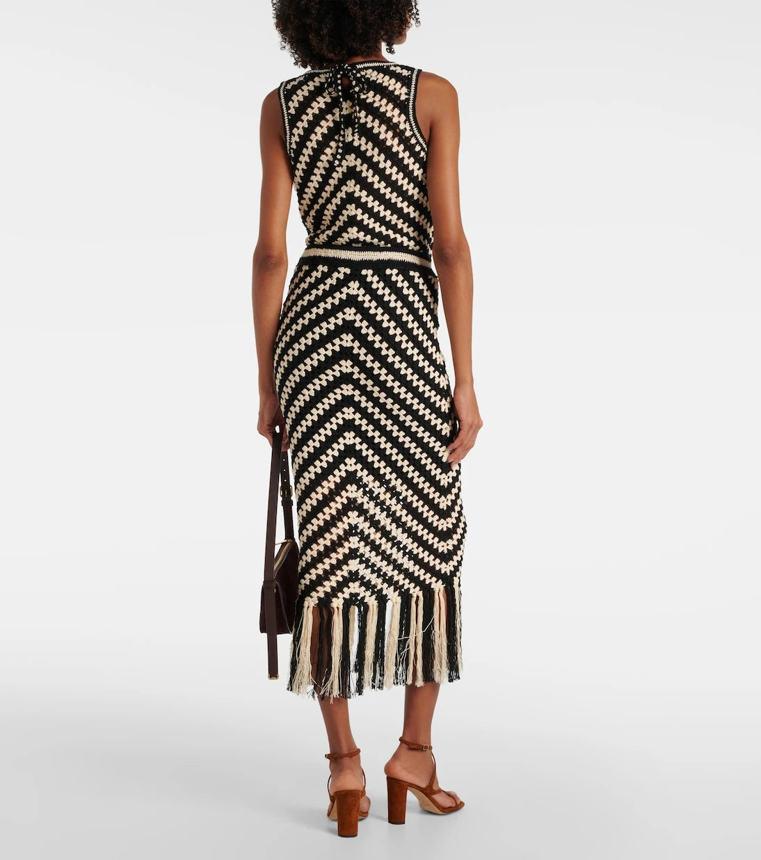 Zimmermann - Halliday crochet cotton midi skirt