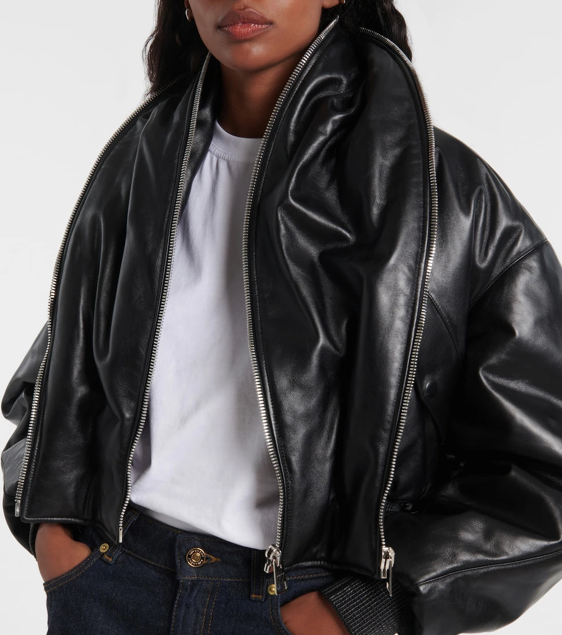 Givenchy - Leather bomber jacket