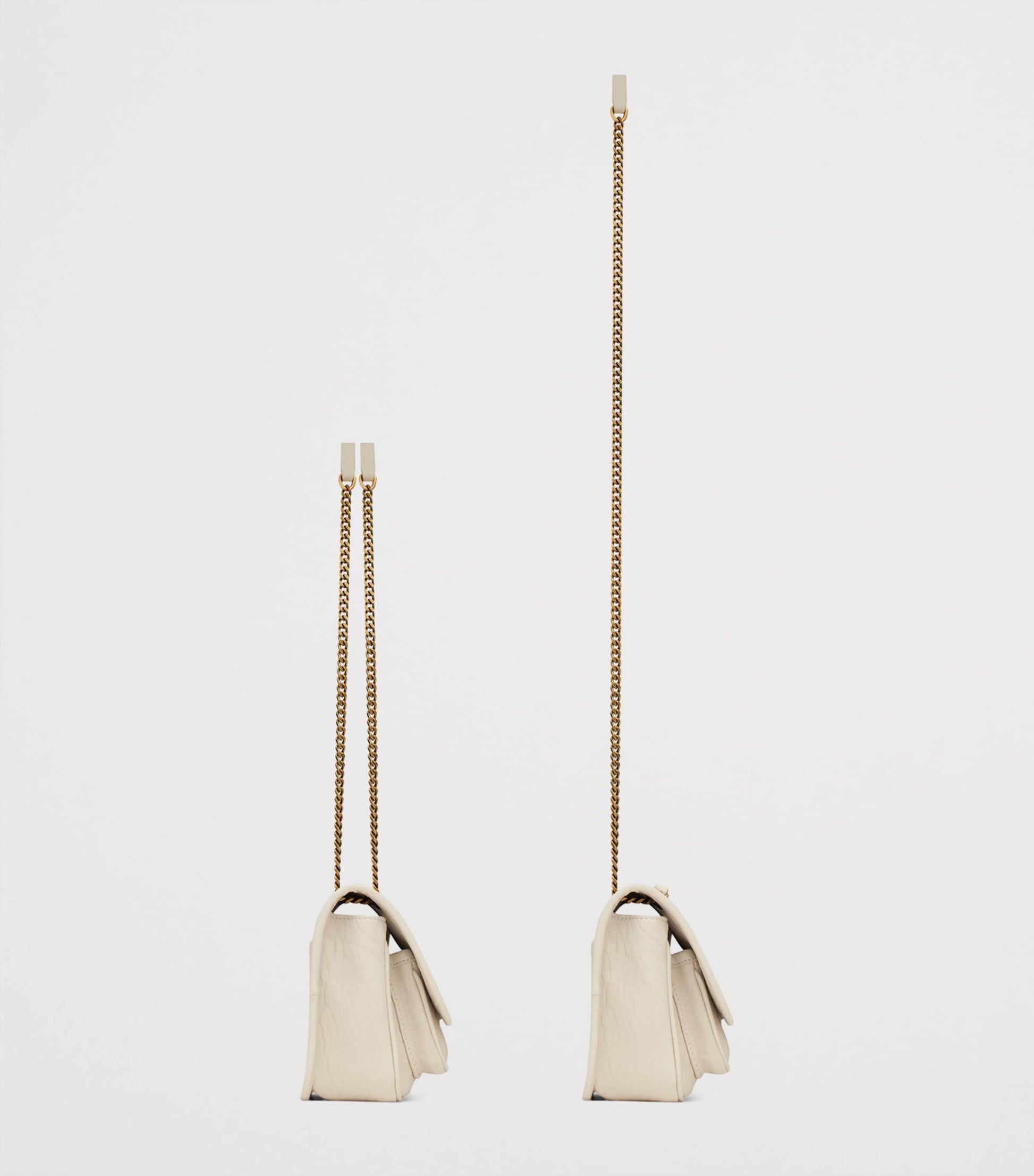 Saint Laurent White Mini Leather Niki Shoulder Bag