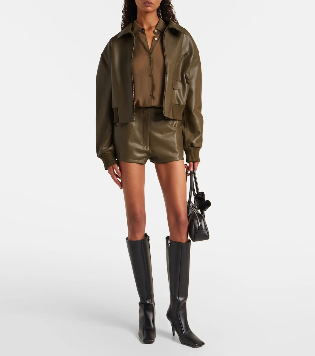 Norma Kamali - High-rise shorts