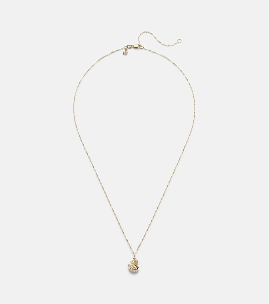 Sydney Evan - Nautilus Shell 14kt gold pendant necklace with diamonds