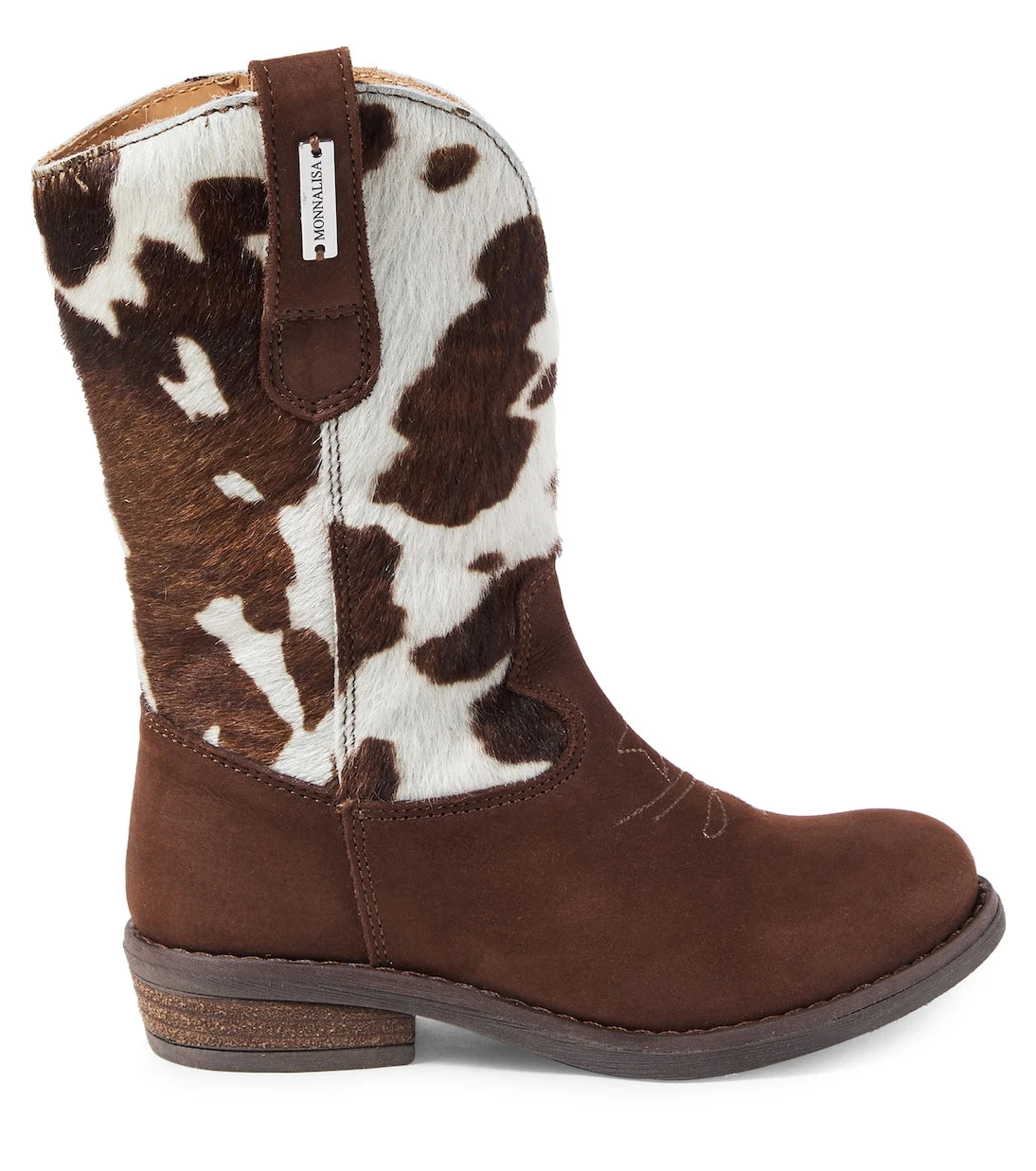 Monnalisa - Calf hair and suede cowboy boots