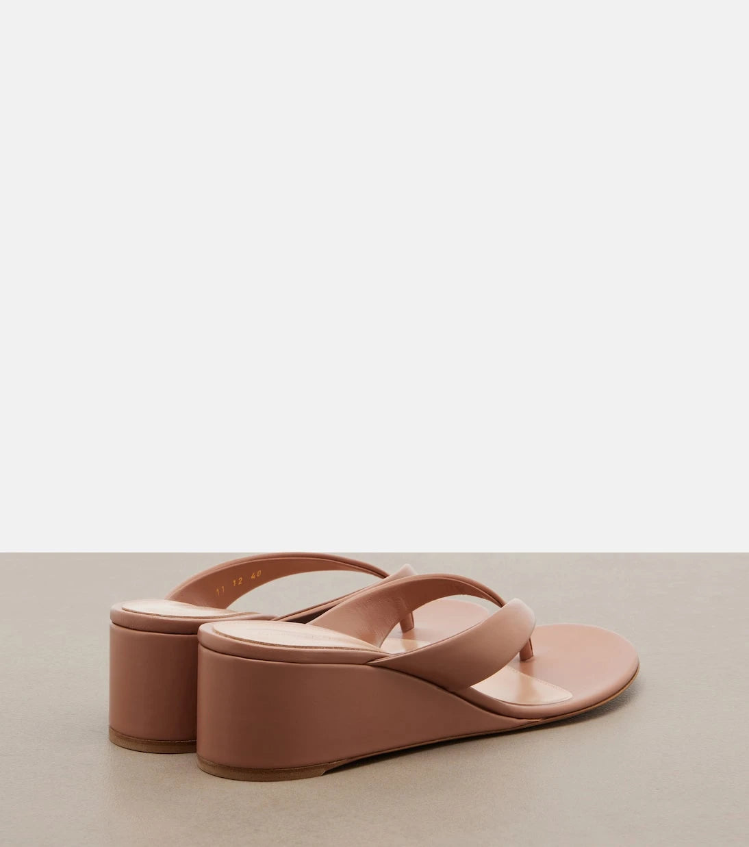 Gianvito Rossi - Leather wedge thong sandals