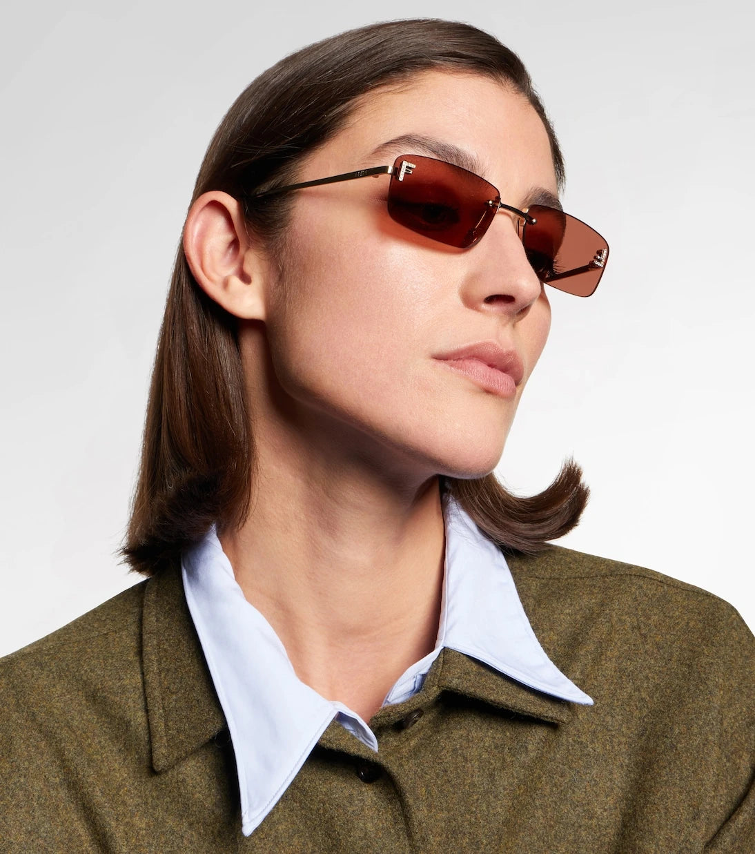 Fendi - Fendi First Crystal rectangular sunglasses