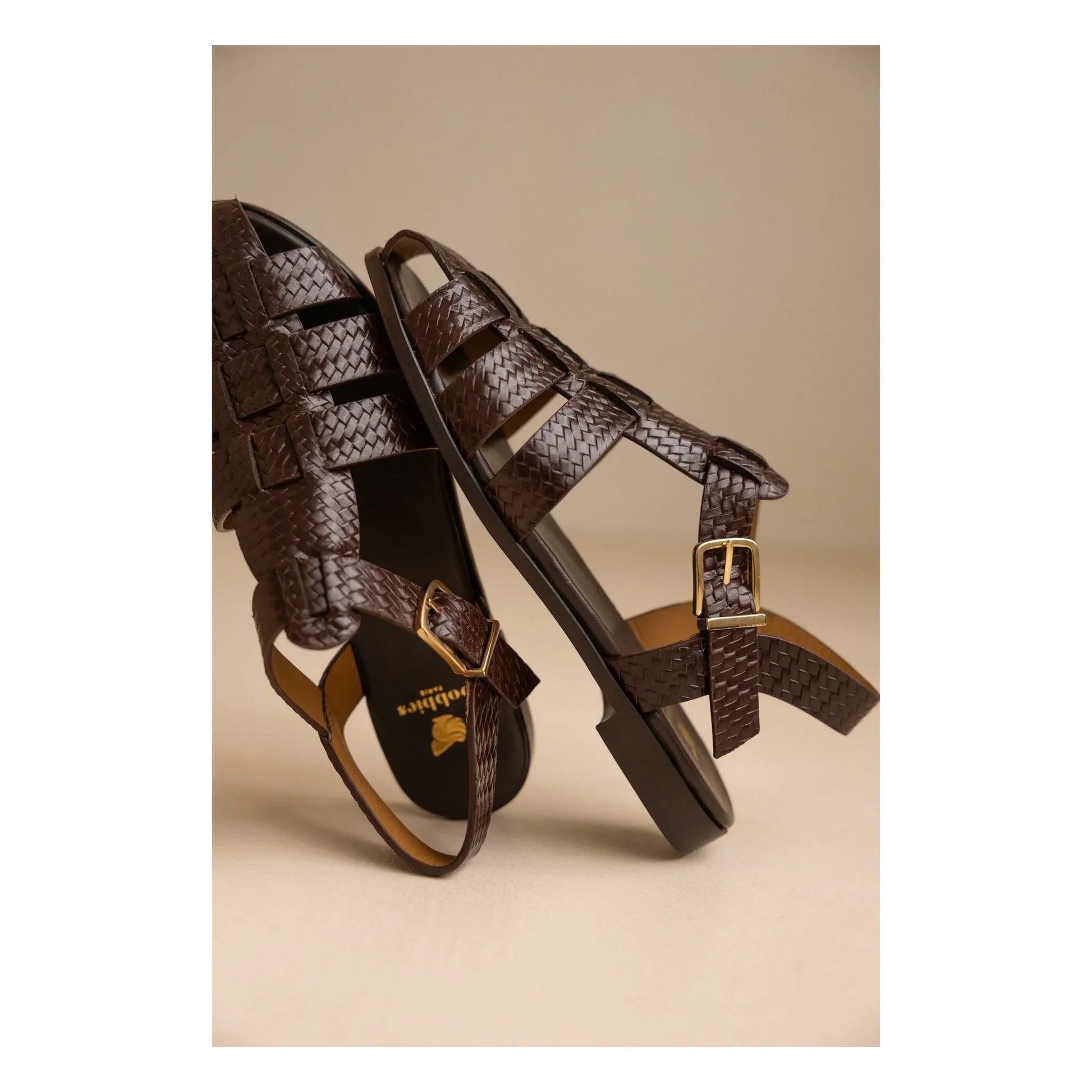 Bobbies - Romane Leather sandals | Coffee