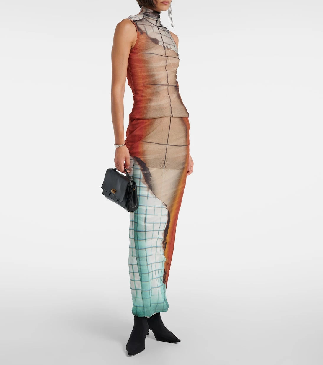 Jean Paul Gaultier - Fire tulle top