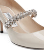 Jimmy Choo Neutral Bing 65 Leather Embellished Pumps