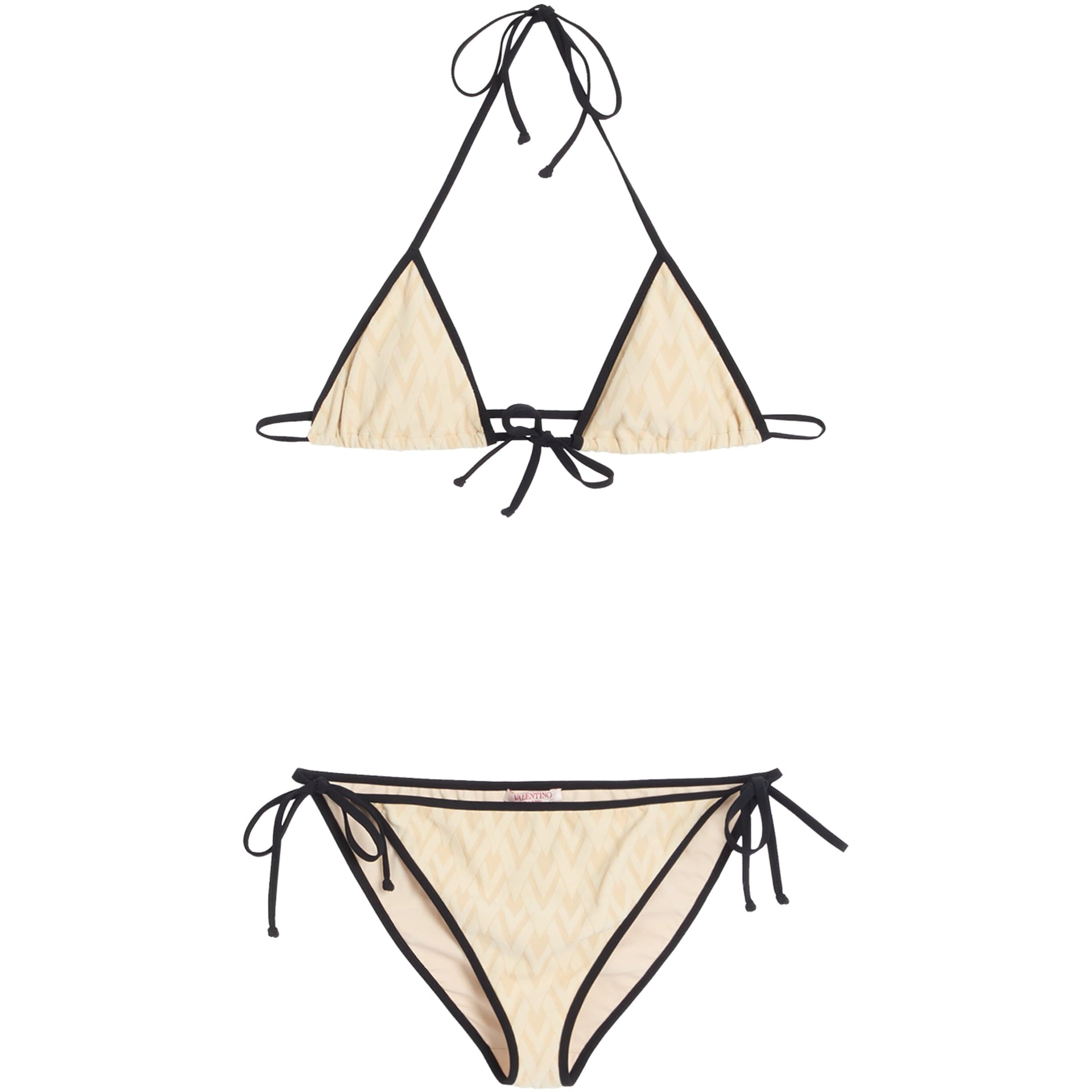 Valentino Nude Geometric V Bikini