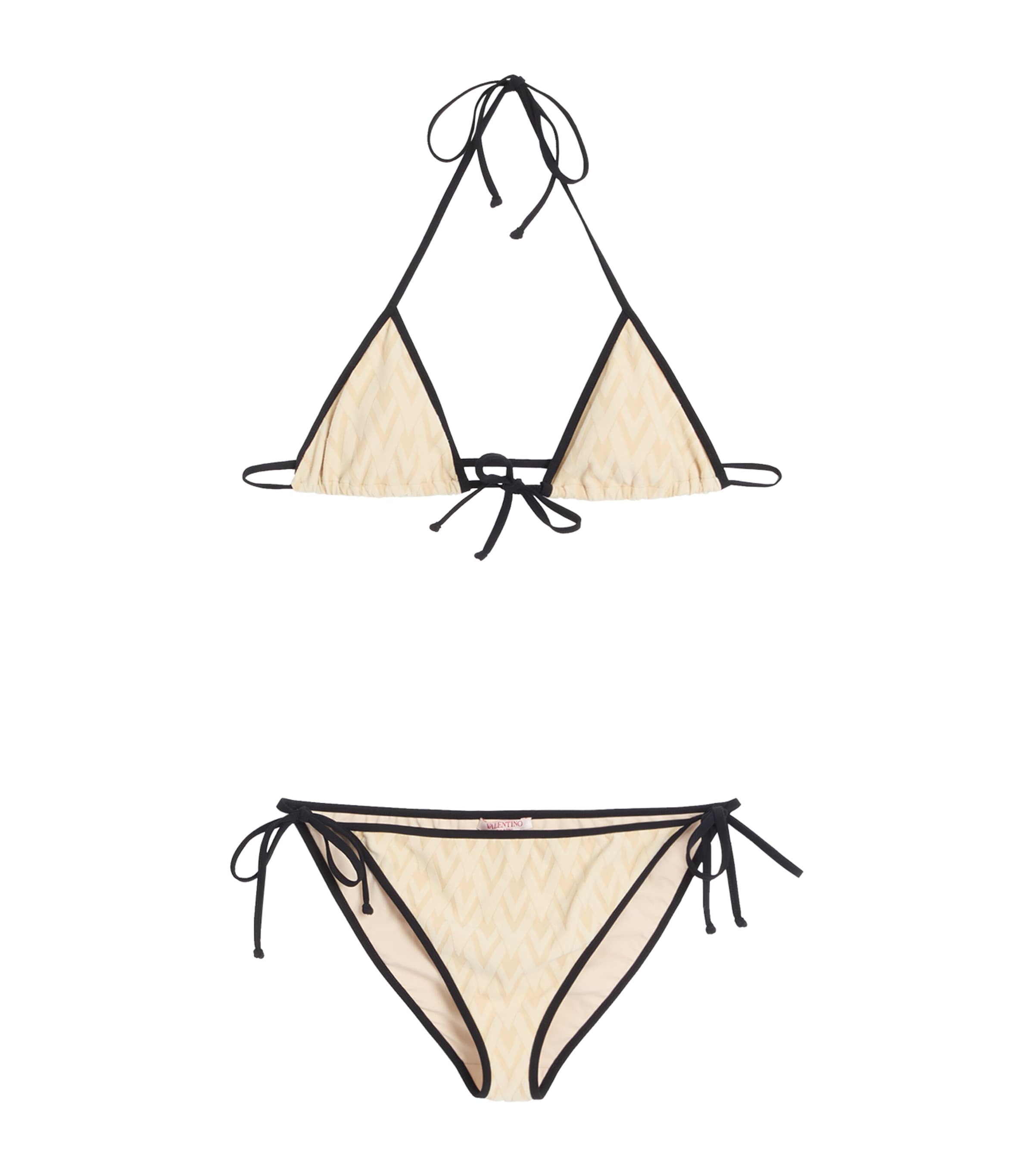 Valentino Nude Geometric V Bikini